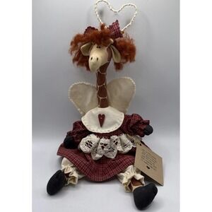 VINTAGE PLAINFOLK ANGEL‎ GIRAFFE DOLL FIGURES LUANNE MINNIG